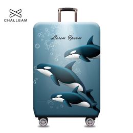 Thick Elastic Geometric Luggage Protective Cover Fashion Trolley Case For Suitcase Baggage Travel Bag Cases 273 240105