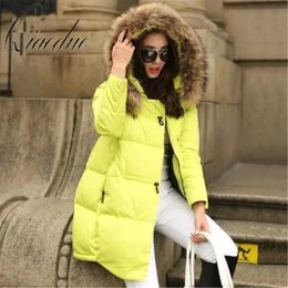 Qiaoduo Coat Jacket Hooded Winter Jacket Women Parkas Womens Loose Jacket Fur Collar Outerwear Female Plus Size 6XL 240105