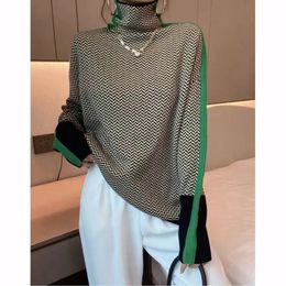 Pullover Sweater European Stock Highend Quality Colour Coloured Characters Wool Bottoming Shirt Female Autumn And Winter 240105