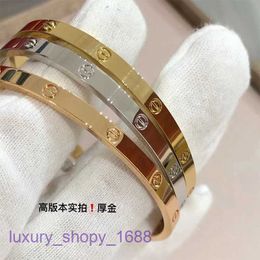 Fashion Bracelet Car tires's Ladies Rose Gold Silver Lady Bangle High quality bracelet 18k rose gold full sky star LOVE titanium steel With Original Box