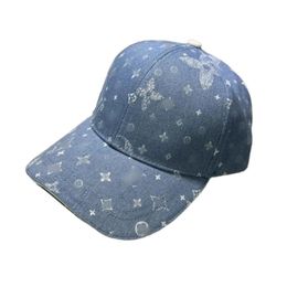 Baseball cap sun hat Designer Luxury quality brand Summer men's and women's outdoor sports hats Denim blue water wash new style letter