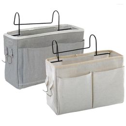 Storage Bags 2pcs Bed Organizer Hanging Bag With Pocket Dorm Rail