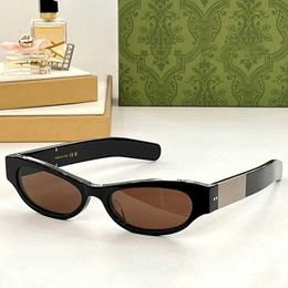 Designer Women Cat Eye Sunglasses GG1635S Fashion Acetate Frame Brown Lens Silver Carved Logo Metal Plaque Luxury Sexy Lady sunglasses Lunettes de soleil CatEye