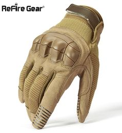 ReFire Gear Tactical Combat Army Gloves Men Winter Full Finger Paintball Bicycle Mittens Shell Protect Knuckles Military Gloves 205618565