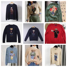 Polo Ralphs Designer Men Knits Sweater Ralphs Polos Bear Embroidery Laurens Pullover Crewneck Knitted Long Sleeve Casual Christmas Sweaters 5456 polo hoodie