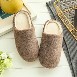 Slippers Plush For Men Women House Soft Home Cotton Slipper Autumn Winter Indoor Floor Shoes Slides Bedroom Flat