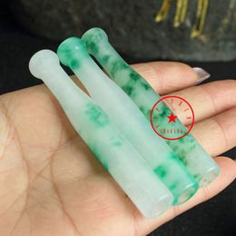 Latest Colorful Jade Stone Pipes Herb Tobacco Filter Handpipes Cigarette Holder Tips Portable Smoking Catcher Taster Bat One Hitter Hand Tube DHL