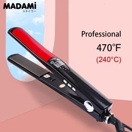 Professional Hair Straightener Keratin Flat Iron 240 470 High Temperature Salon Styling Tools Dual Voltage 240105