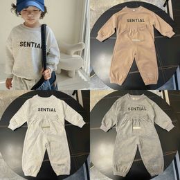Marca designers roupas de algodão conjuntos de bebê lazer esportes menino meninas camisolas calças esportivas define roupas do bebê menino crianças roupas 1-7 anos