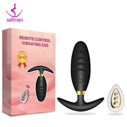 Anal Vibrator Butt Plug Prostate Massager with Wireless Remote Control Wearable Vibrating Egg Dildo Sex Toys for Women Men Adult 240105