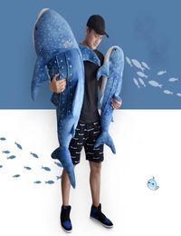 jumbo animal whale plush toy big blue whale pillow doll sea animals toys girlfriend Valentine's Day gift 100cm 150cm DY504212943174