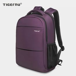 Tigernu Fashion Women Backpack Purple Anti Theft 156inch Laptop Backpack Female Waterproof Travel Backpack School Backpack Bags 240105