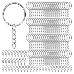 Keychains 200Pcs 25mm Round Keyrings With Chain Open Rings For Car Bags Accessories Key Connectors Circular Keychain Keyring