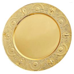 Dinnerware Sets European Style Fruit Plate Round Metal Tray Serving Plates Board Cake Stands Dinner Dishes Platters