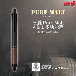 Japan Uni Multi-Function Ballpoint Pen 5in1 0.7mm Ball Pen/0.5mm Mechanical Pencil Oak handshake Premium Signature Pen For Gifts 240105