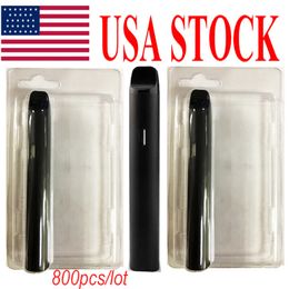 USA Stock Blister Pack 2ml Vape Pen Packaging Clear PVC Cases Hanger Vaporizer Empty Round Pens Plastic Clam Shell Case Disposable E Cigarettes Custom Logo D11