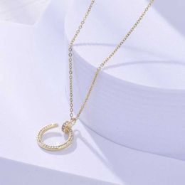 Designer Screw Pendant Necklace Love Series Fashion Luxury Jewelrys Carer Original Trendy 18K Gold Diamond for Women Men Necklace Silver Jewellery Necklaces KPAB