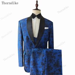 Jackets Thorndike 2023 New Male Wedding Prom Suit White Slim Fit Tuxedo Men Formal Business Work Wear Suits 3pcs Set (jacket+pants+vest)