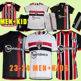 2023 2024 Sao Paulo soccer jerseys DANI ALVES men Uniforms Luciano Igor Gomes Pablo camisa home away 3rd soccer jerseys football shirt full kits adult kids