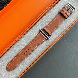 Promotion High Quality Swift Or Barenia Leather Ultra 2 Band For Apple Watch 9 8 7 6 Se 5 4 3 Strap 41MM 45MM 49mm 240104