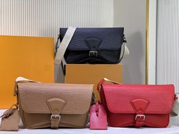 2024 High quality Classic Designer Canvas Leather Luxury Ten Font Black Women's Shoulder Bag Handbag Crossbody Bag