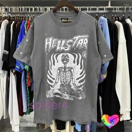 Men's t Shirts Hellstar T-shirt Skull Tee Men Women Grey Hell Star Tops Short Sleeve Casual Loose OIDN OIDN