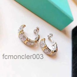New Product Luxury Crystal Ear Cuff Earrings for Women Brand Charm C-shape Diamond 18k Gold High Quality Designer Earring Jewelry C6TI