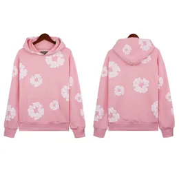 Mens Hoodies Sweatshirts Designer Mens women pink foaming wreath Flowers circle circle hoodie Fashion Loose StreetwearHip hop Street Tracksuit Suit