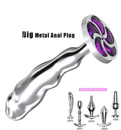 Big Crystal Anal Toys Butt Plug Stainless Steel Anal Plug Sex Toys for Women Adult Sex Products Plug Anal Beads6215669