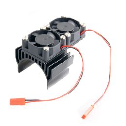 540/550 Motor Heat Sink With Dual Fans For 1:10 1:8 EP Model Car Brushed / Brushless Motor Rc Racing Car Accessories