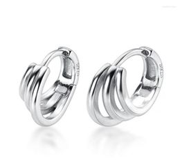 Stud Sterling Silver Round Three Layers Earrings S925 Fashion Gold Colour Jewerly For Women GiftStud Odet227440163