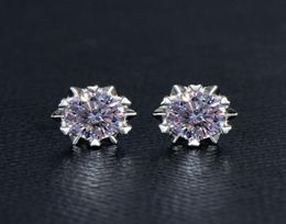 Sterling Silver S925 2CT Moissanite Diamond Earring Women Wedding Engagement Earrings Excellent Cut Brilliant Hip Hop Brithday Gif2262259