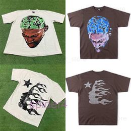 Men's T-shirts Hell Star T-shirts Hip Hop Printed Head Hellstar t Shirt High Street Men Women Short Sleeve Top Tee Stick Drill T230831 6TX2 6TX2