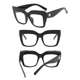 Sunglasses Large Oversized Bold Frame Clear Lenses Optical Spectacles Eyewear Square Style Suitable For Different Face Types