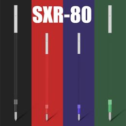 12pcs UNI 리필 SXR80 Black/Red/Blue/Green 0.38/0.5/0.7/1.0 학생 특별 리필 MSXE5-2005 240105