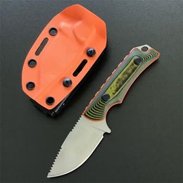 High Quality BM 15017 Survival Straight Knife 8Cr13Mov Satin Drop Point Blade Full Tang G10 Handle Outdoor Camping Hiking Fixed Blade Knives with Kydex