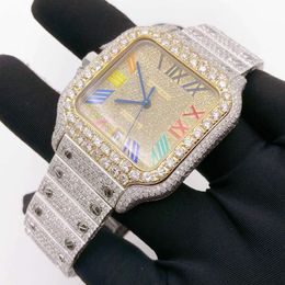 NVSE Wristwatch Custom rapper hip hop jewelry mens vvs diamonds watch iced out VVS1 watch for man and womenUWVU0MY3