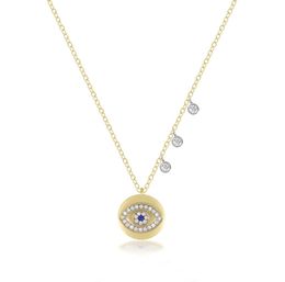 Gold plated lucky evil eye charm necklace cz drop elegance fashion jewelry women elegance fashion pendant necklaces5085113