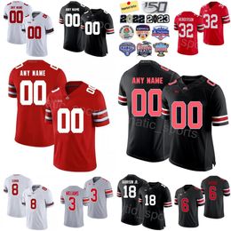 Team University Football Ohio State Buckeyes Jerseys College 6 Kyle McCord 32 TreVeyon Henderson 19 Chip Trayanum 18 Marvin Harrison Jr 8 Cade Stover Miyan Williams