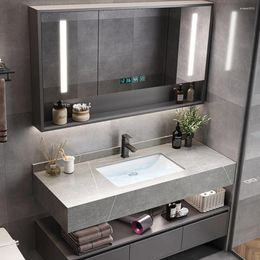 Bathroom Sink Faucets Stone Plate Cabinet Combination Mirror Wash Basin Inter-Platform One