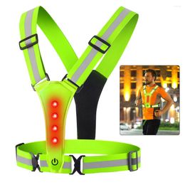 Motorcycle Apparel Highlight Reflective Vest With Elastic Wristband Adjustable Ultralight Comfy For Running Jogging Walking Cycling