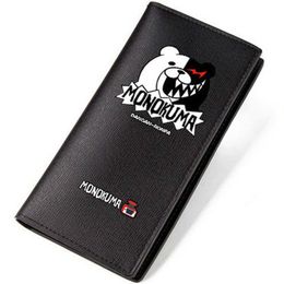 Monokuma wallet Danganronpa purse Dangan Ronpa Bear Photo money bag Cartoon leather billfold Print notecase