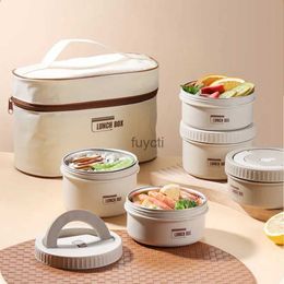 Bento Boxes Lunch Box Bento Box Portable Insulated Food Container Set Stackable with Insulated Bag Stainless Steel Food Storage Containers YQ240105