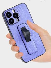 Push-Pull Hidden Stand Mobile Phone Case Is Oil-Proof And Fingerprint-Proof For iPhone 15 Pro Max 14 Plus 13 12 11 Kickstand Cover Shockproof Anti Drop