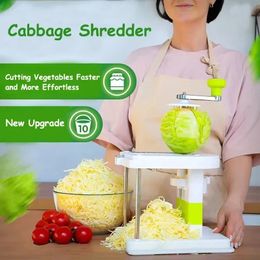 Cabbage Shredder Vegetable Cutter Stainless Steel Kitchen Accessories Veggie Peeler Wide Mouth Cabbage Shredder Cutting Gadget 240105