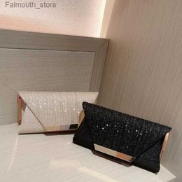 Evening Bags Women Exquisite Evening Bag Party Banquet Glitter Purse Lady Elegant Wedding Clutches Handbag Female Cocktail Chain Shoulder Bag Q240104