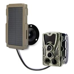 Trail Game Camera Solar Panel Kit 3000mAh 6V12V Rechargeable Charger 360° rotating mounting bracket for Hunting y240104
