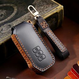 Luxury Car Key Case Cover Genuine Leather Keychain Accessories for Kia Ev6 Seltos K5 Sorento Mq4 7 Button Keyring Holder Shell 220324q