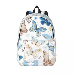 School Bags Butterfly Pattern Backpack For Boy Girl Kids Student Bookbag Canvas Daypack Preschool Primary Bag Travel