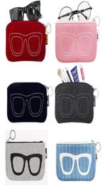 Creative Fashion Felt Design Colourful Glasses Storage Box Travel Sunglasses Organiser Bags Case Comestic Makeup Package Pouch 20pc4621506